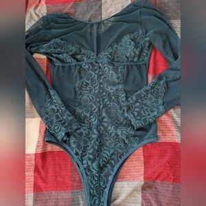 Frederick's Of Hollywood Teal Bodysuit